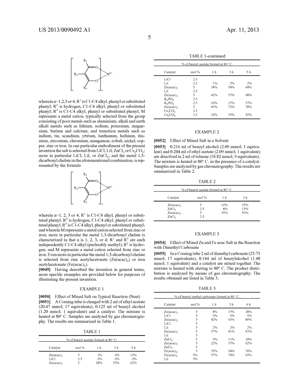 TRANSESTERIFICATION PROCESS USING MIXED SALT ACETYLACETONATES CATALYSTS - diagram, schematic, and image 06