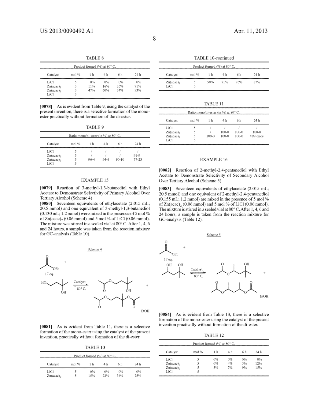 TRANSESTERIFICATION PROCESS USING MIXED SALT ACETYLACETONATES CATALYSTS - diagram, schematic, and image 09