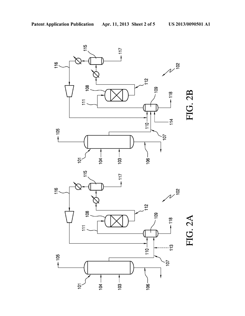 PROCESS FOR PRODUCING ETHANOL USING A CRUDE VINYL ACETATE FEED - diagram, schematic, and image 03