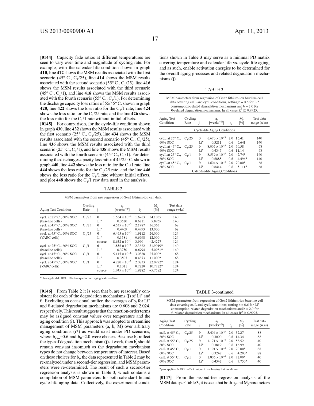 METHOD, SYSTEM, AND COMPUTER-READABLE MEDIUM FOR DETERMINING PERFORMANCE     CHARACTERISTICS OF AN OBJECT UNDERGOING ONE OR MORE ARBITRARY AGING     CONDITIONS - diagram, schematic, and image 40