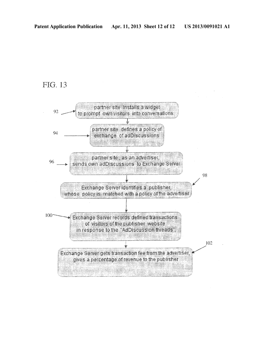 METHOD AND SYSTEM FOR MANAGING MULTI-THREADED CONVERSATIONS - diagram, schematic, and image 13