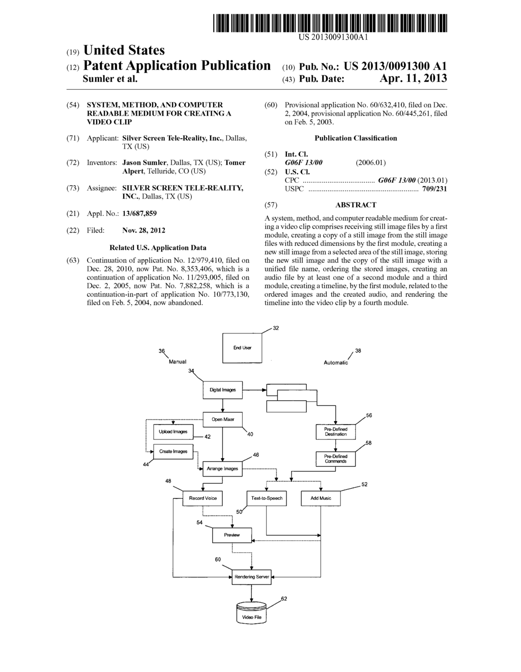 SYSTEM, METHOD, AND COMPUTER READABLE MEDIUM FOR CREATING A VIDEO CLIP - diagram, schematic, and image 01