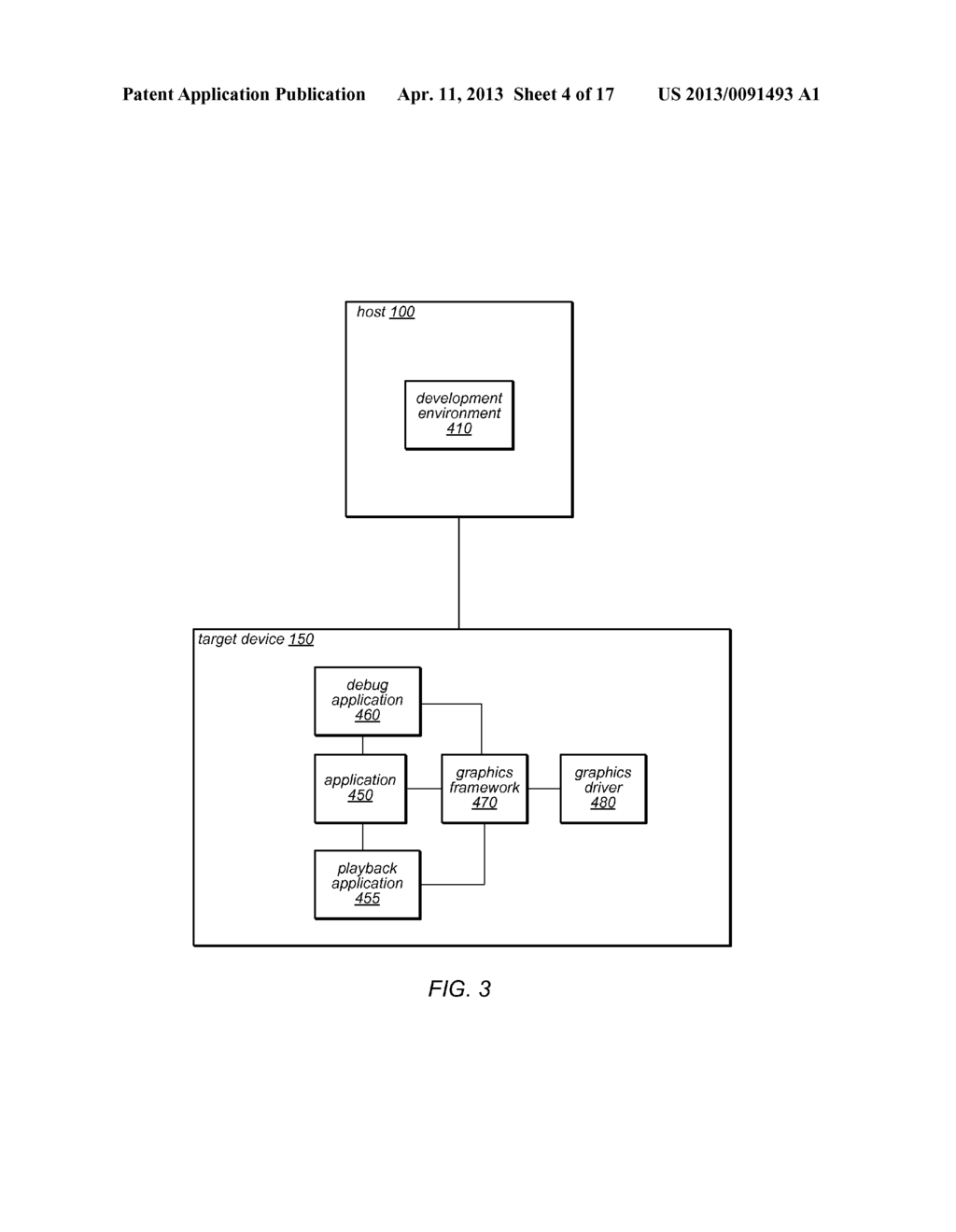 Debugging a Graphics Application Executing on a Target Device - diagram, schematic, and image 05