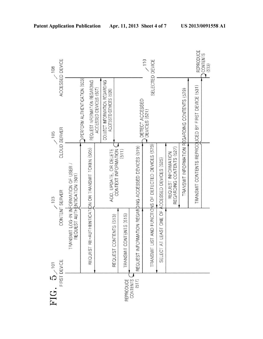 METHOD AND SYSTEM FOR SHARING MULTIMEDIA CONTENTS BETWEEN DEVICES IN CLOUD     NETWORK - diagram, schematic, and image 05