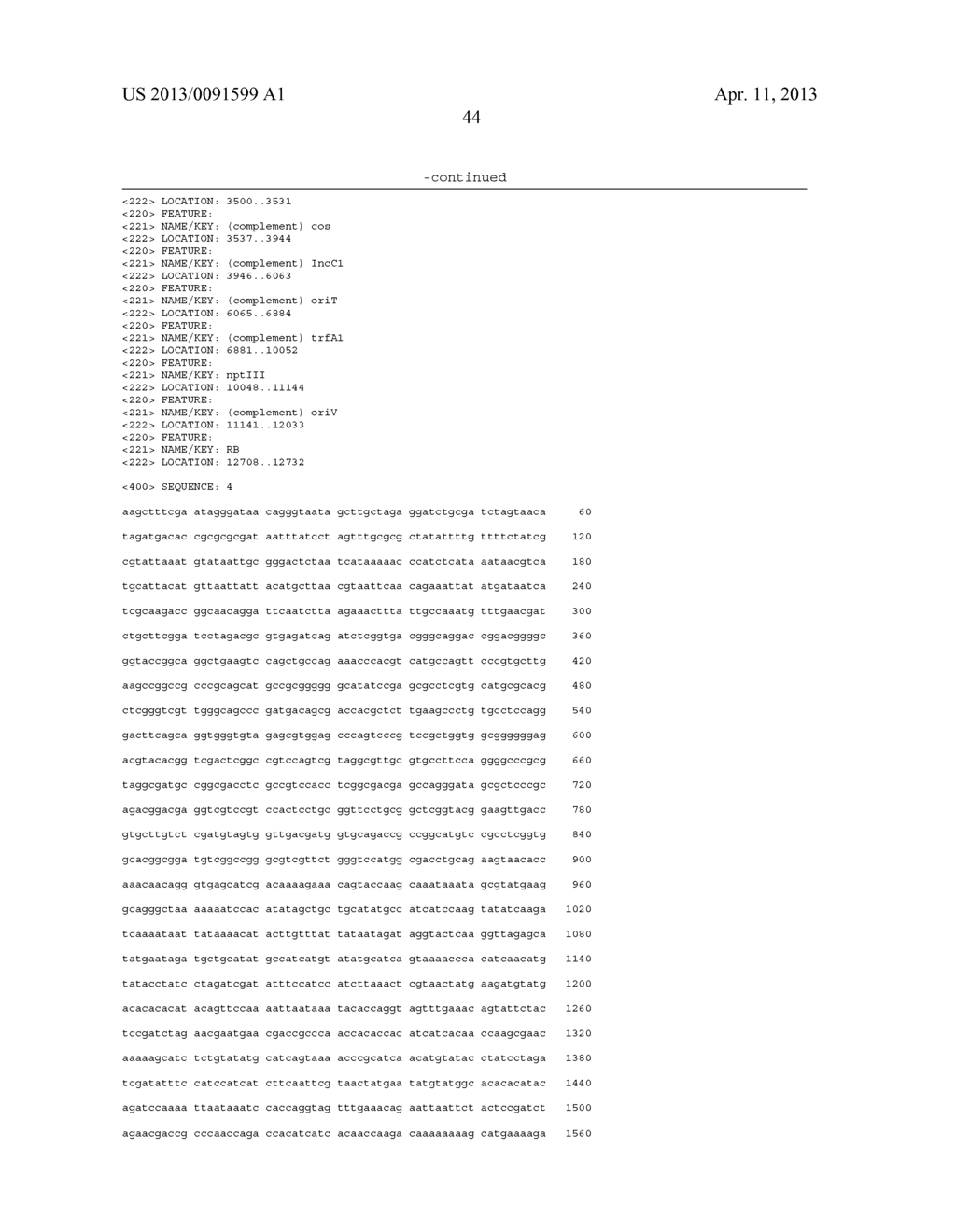 Cosmid Vector for Transforming Plant and Use Thereof - diagram, schematic, and image 61