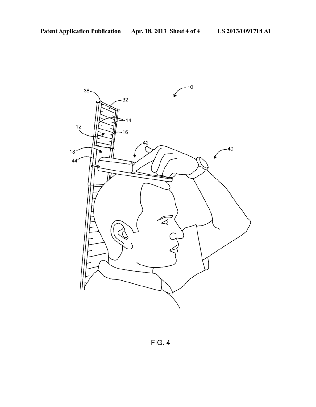 Wall Mountable Height Measuring Device - diagram, schematic, and image 05