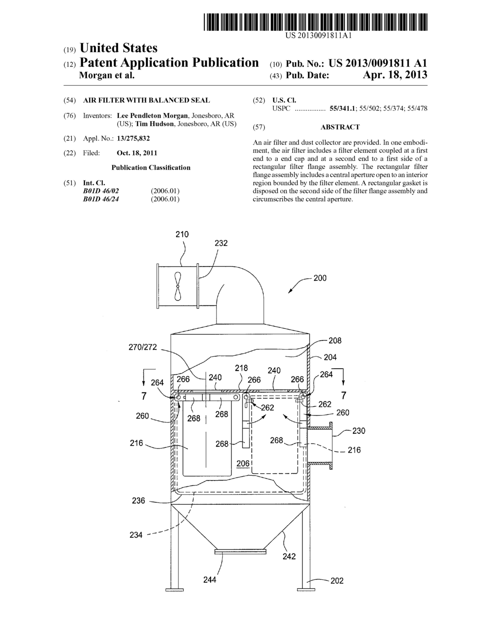 AIR FILTER WITH BALANCED SEAL - diagram, schematic, and image 01