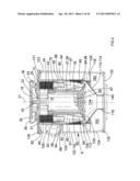 MOTOR, FAN AND CYCLONIC SEPARATION APPARATUS ARRANGEMENT FOR A VACUUM     CLEANER diagram and image