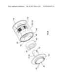 MOTOR, FAN AND CYCLONIC SEPARATION APPARATUS ARRANGEMENT FOR A VACUUM     CLEANER diagram and image