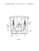 MOTOR, FAN AND CYCLONIC SEPARATION APPARATUS ARRANGEMENT FOR A VACUUM     CLEANER diagram and image