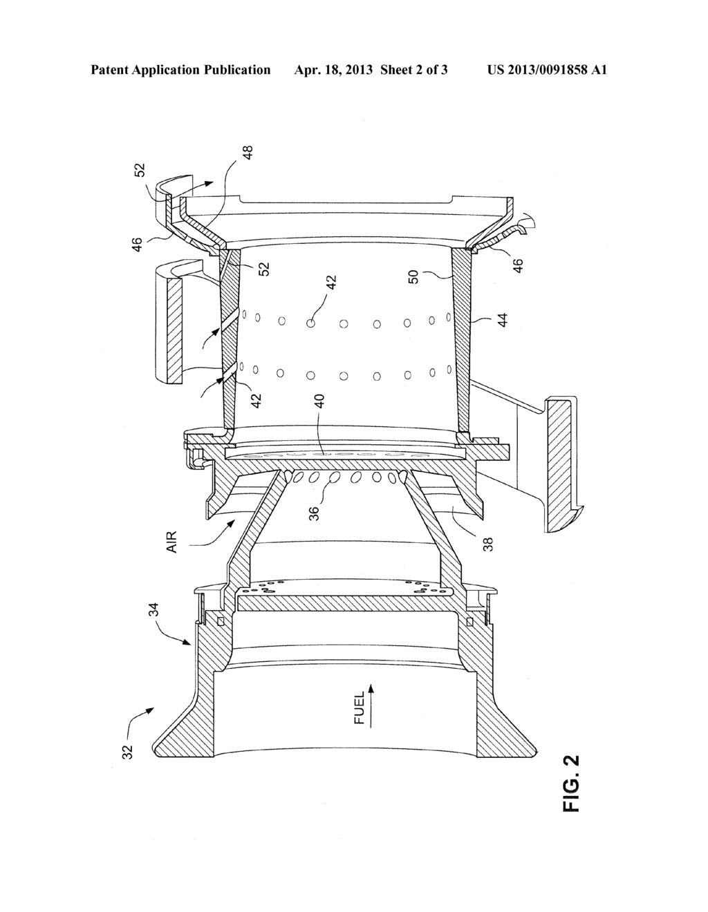 EFFUSION COOLED NOZZLE AND RELATED METHOD - diagram, schematic, and image 03