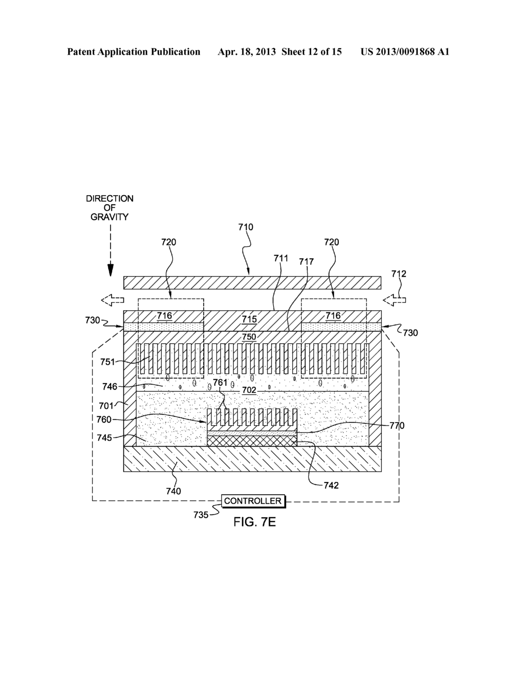 THERMOELECTRIC-ENHANCED, VAPOR-CONDENSER FACILITATING IMMERSION-COOLING OF     ELECTRONIC COMPONENT(S) - diagram, schematic, and image 13