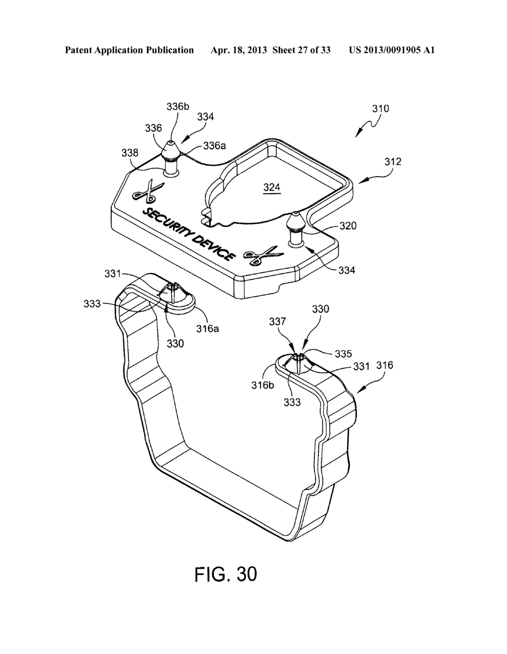 ANTI-THEFT DEVICE INCLUDING A STRAP AND METHOD OF USE - diagram, schematic, and image 28