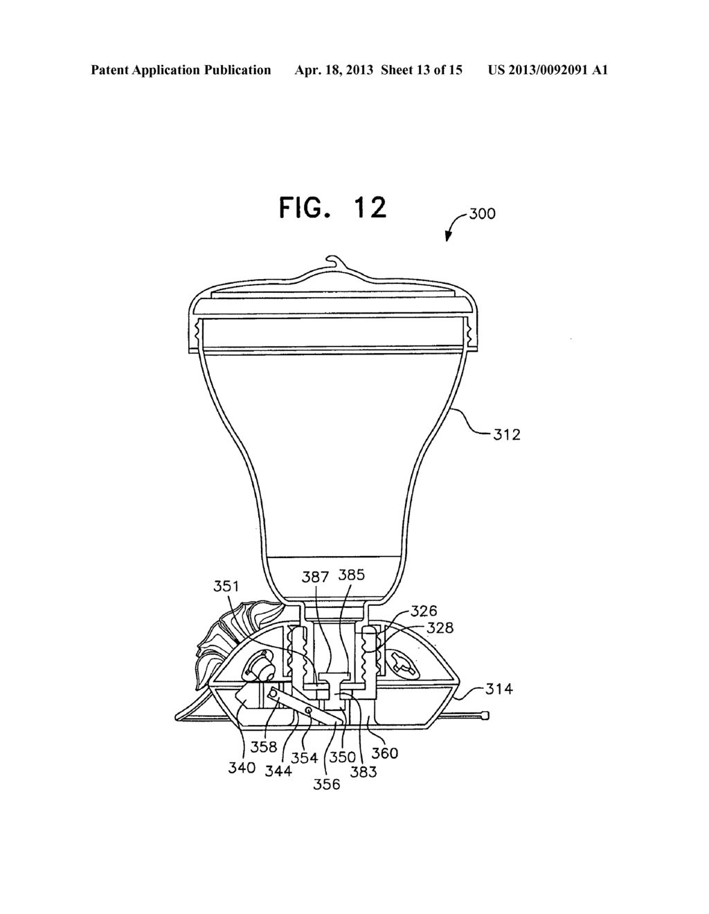 TOP-FILL HUMMINGBIRD FEEDER WITH FLOAT VALVE BASE CLOSURE MECHANISM - diagram, schematic, and image 14