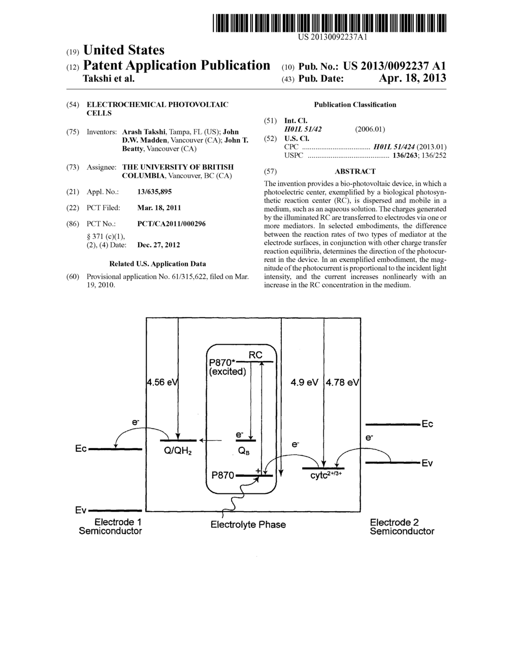 ELECTROCHEMICAL PHOTOVOLTAIC CELLS - diagram, schematic, and image 01