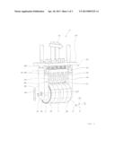 PRESSURE APPLICATION ROLLER UNIT FOR THE LAYING DOWN OF PRE-IMPREGNATED     FIBRE STRIPS ON A SURFACE, AND ALSO A LAYING DOWN DEVICE diagram and image