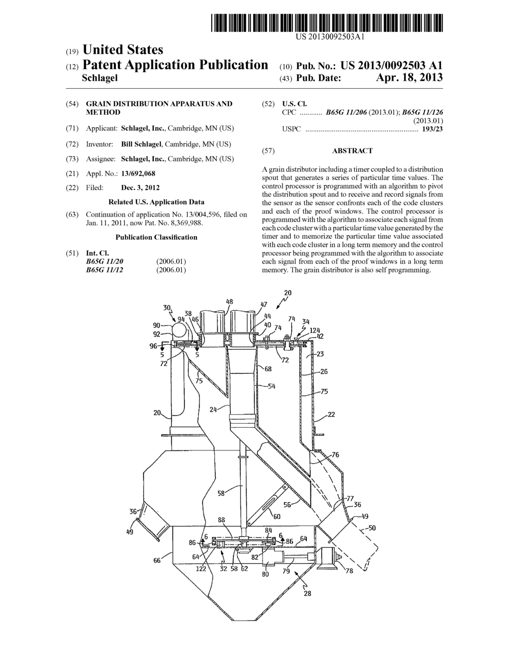 GRAIN DISTRIBUTION APPARATUS AND METHOD - diagram, schematic, and image 01