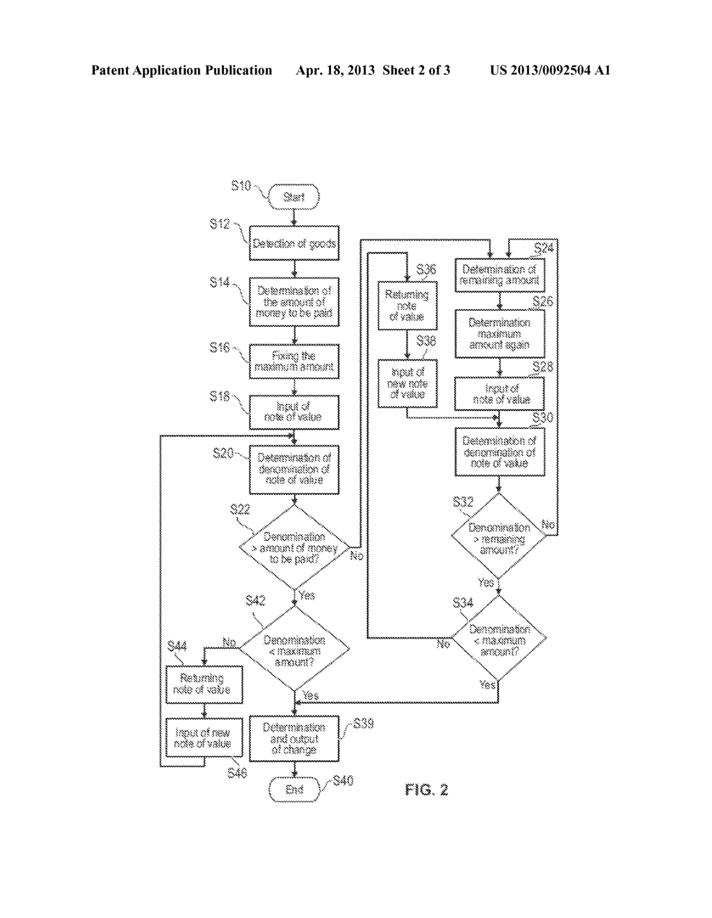 AUTOMATIC CASH REGISTER SYSTEM WITH VARIABLE FIXING OF ACCEPTED     DENOMINATIONS - diagram, schematic, and image 03