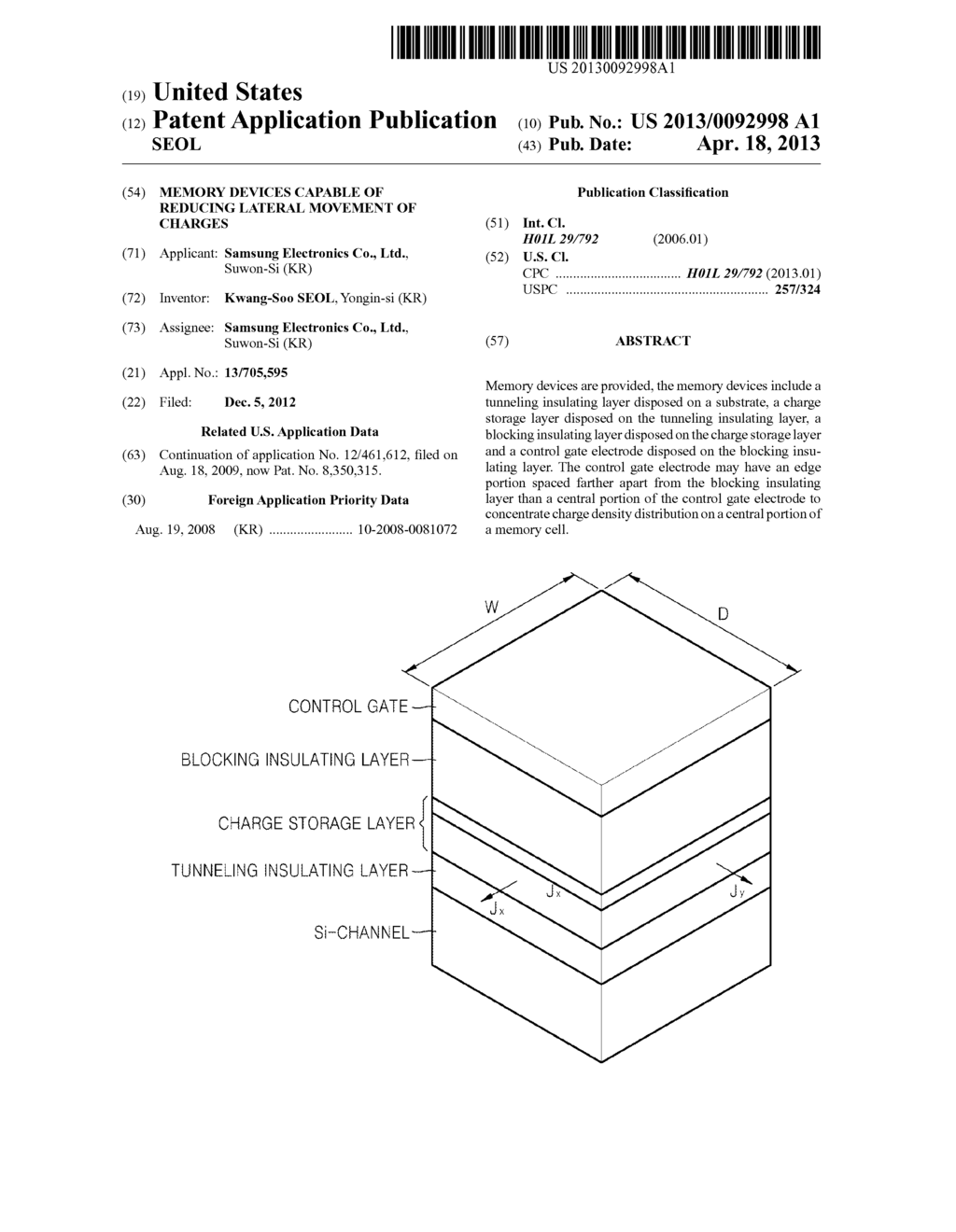 Memory Devices Capable Of Reducing Lateral Movement Of Charges - diagram, schematic, and image 01