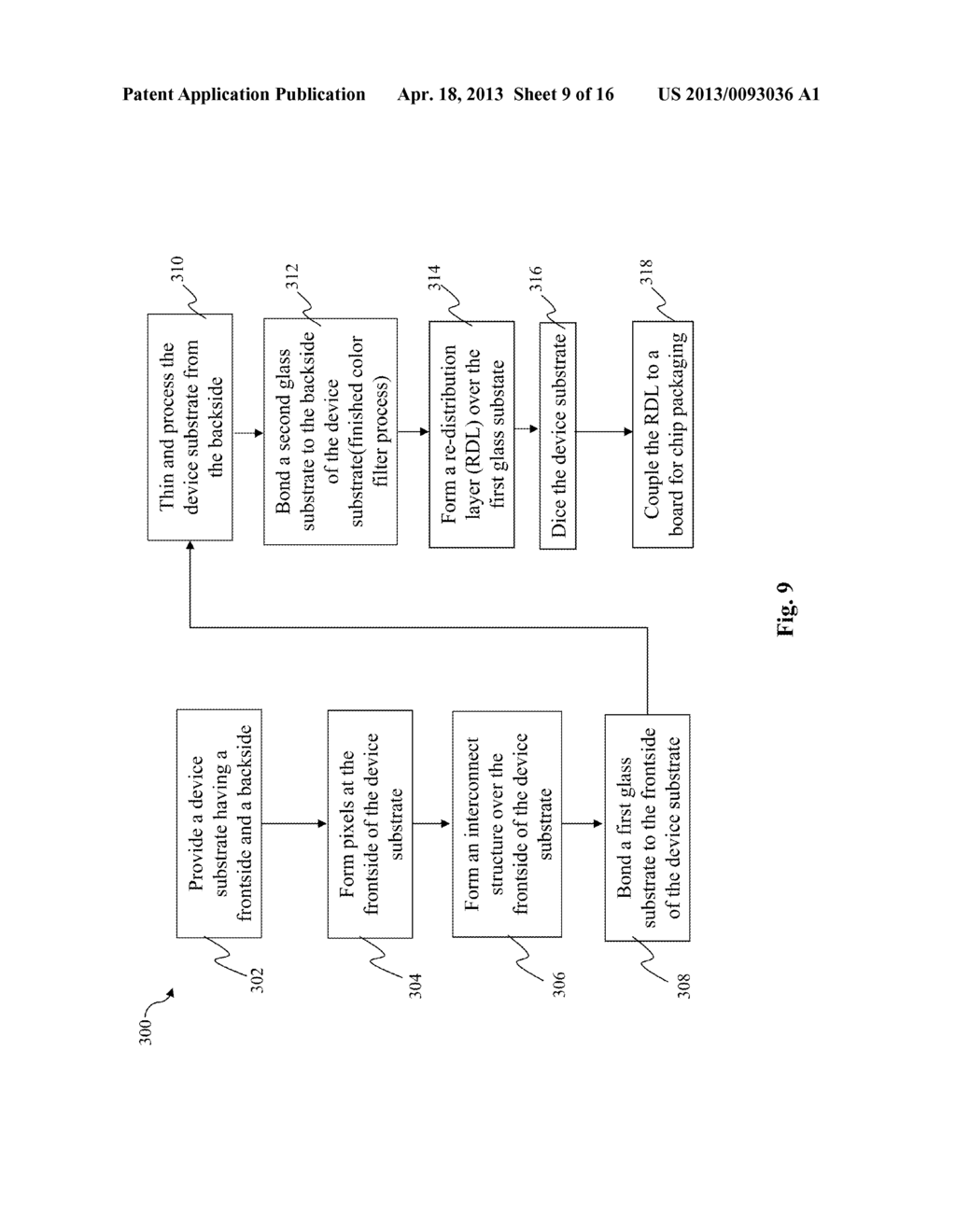 METHOD OF FABRICATING BACKSIDE-ILLUMINATED IMAGE SENSOR - diagram, schematic, and image 10