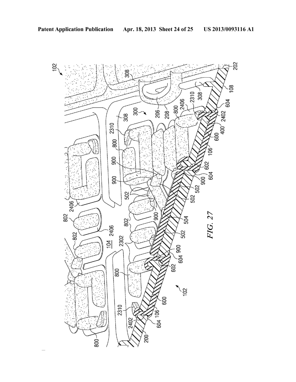 METHOD OF MAKING A FLOOR TILE WITH ELASTOMER  JACKETED SUPPORT MEMBERS - diagram, schematic, and image 25