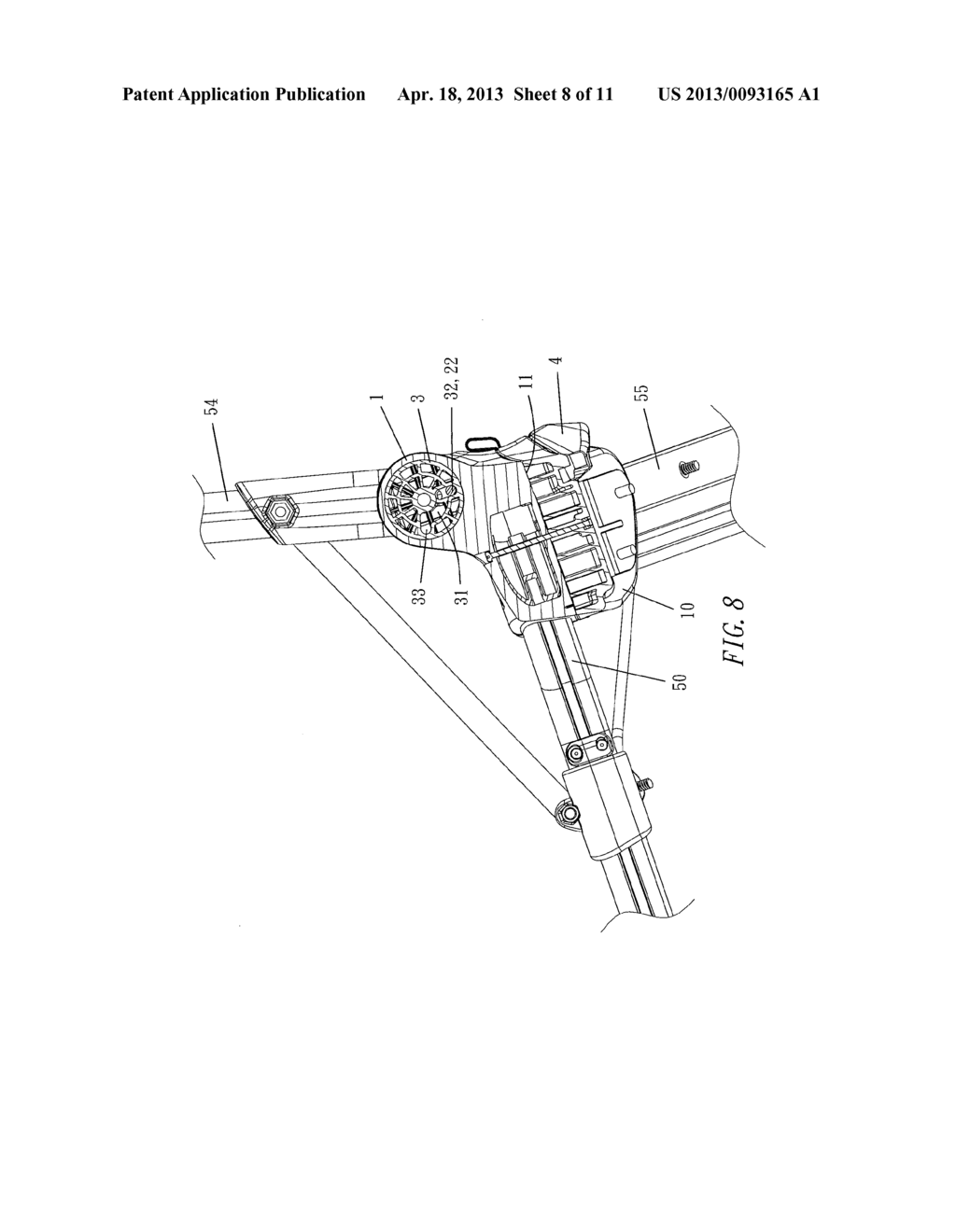 Folding Joint of Golf Bag Cart - diagram, schematic, and image 09