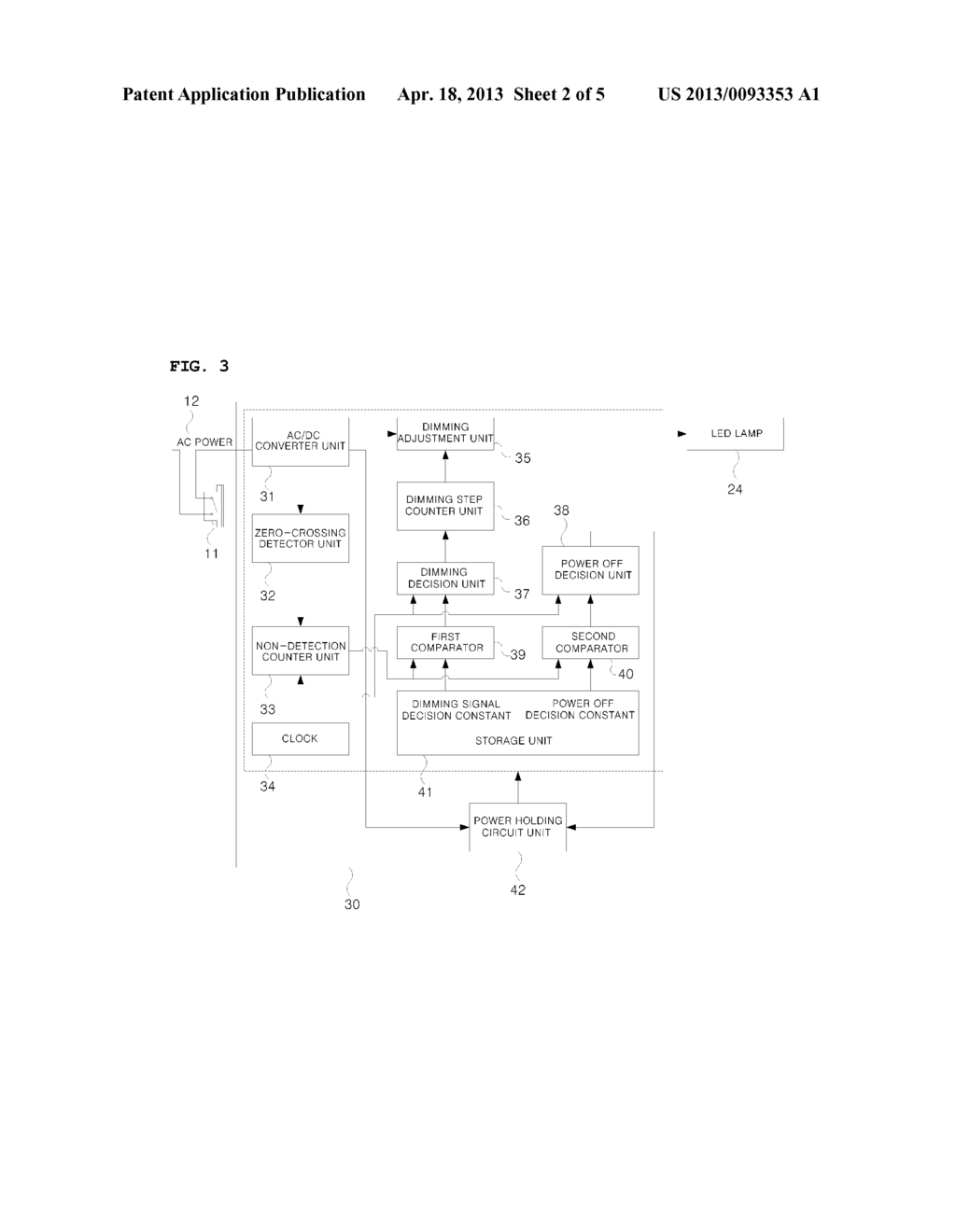 APPARATUS FOR AUTOMATICALLY CONTROLLING THE ILLUMINATION OF LED LIGHTING - diagram, schematic, and image 03