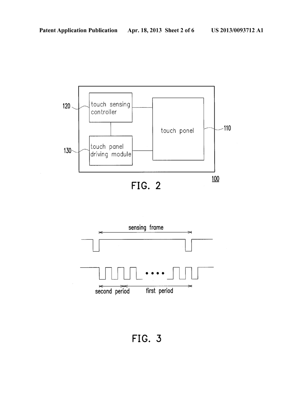 TOUCH SENSING METHOD AND ELECTRONIC APPARATUS USING THE SAME - diagram, schematic, and image 03