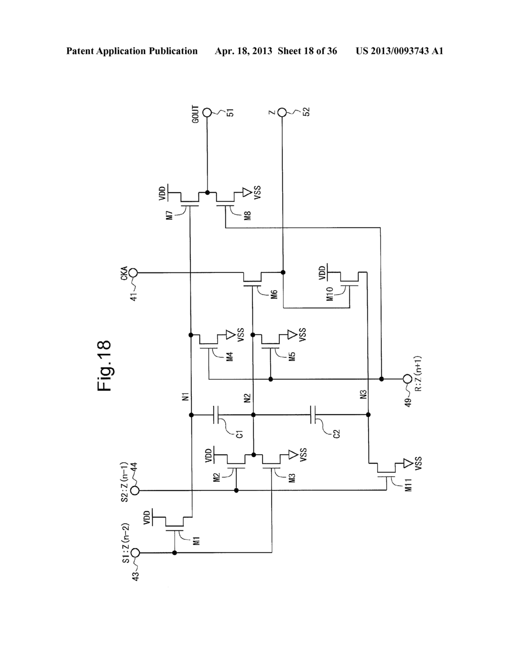 SCANNING SIGNAL LINE DRIVE CIRCUIT AND DISPLAY DEVICE PROVIDED WITH SAME - diagram, schematic, and image 19