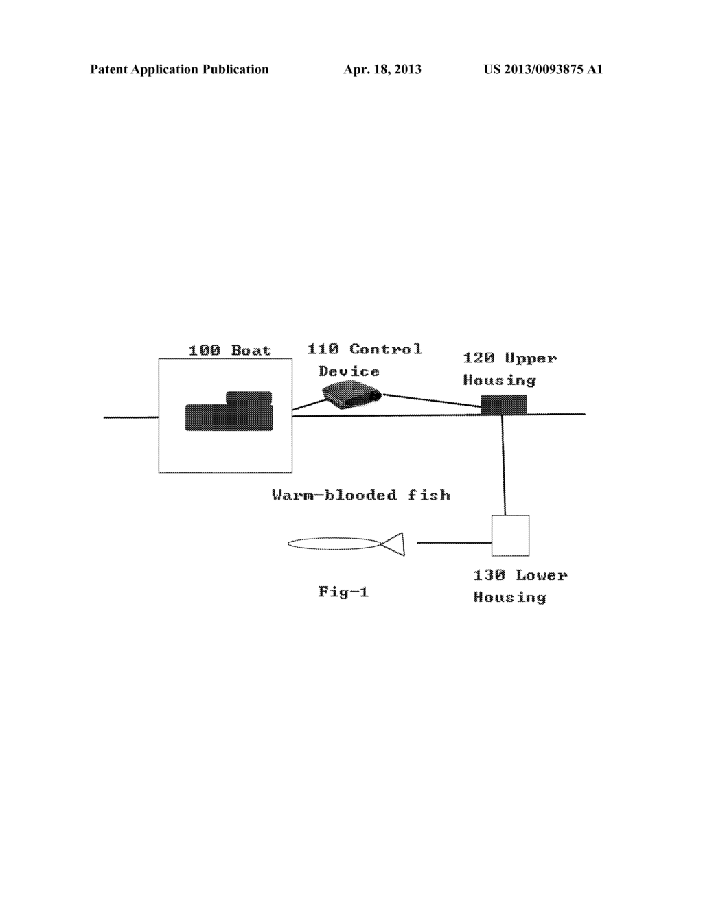 SYSTEMS AND METHODS ASSOCIATED IN FISHING FOR DETECTING EXISTENCE OF     WARM-BLOODED FISH - diagram, schematic, and image 02