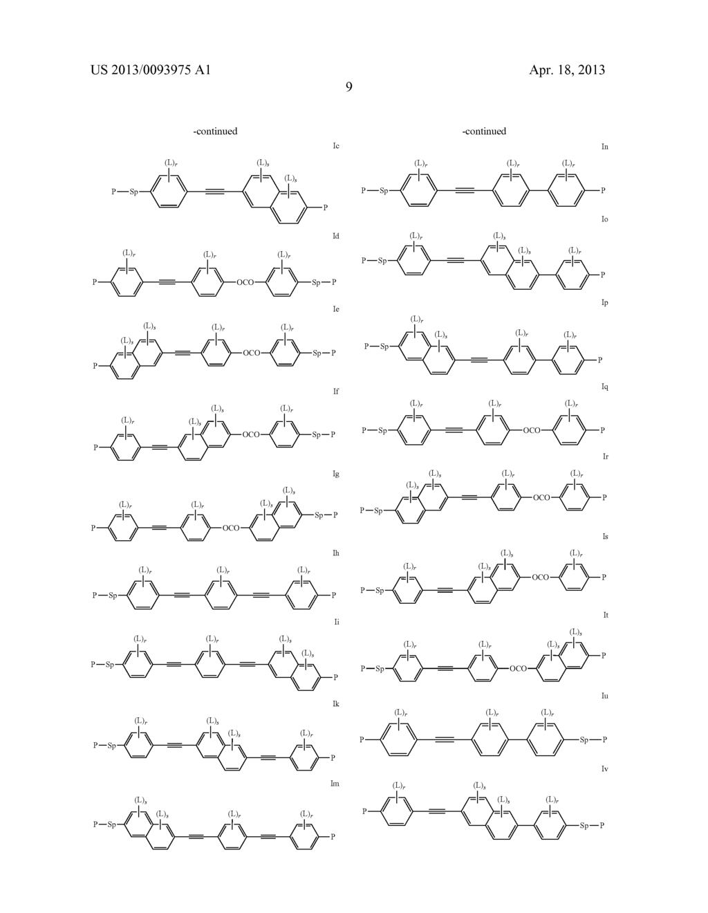 POLYMERIZABLE COMPOUNDS AND USE THEREOF IN LIQUID CRYSTAL DISPLAYS - diagram, schematic, and image 10