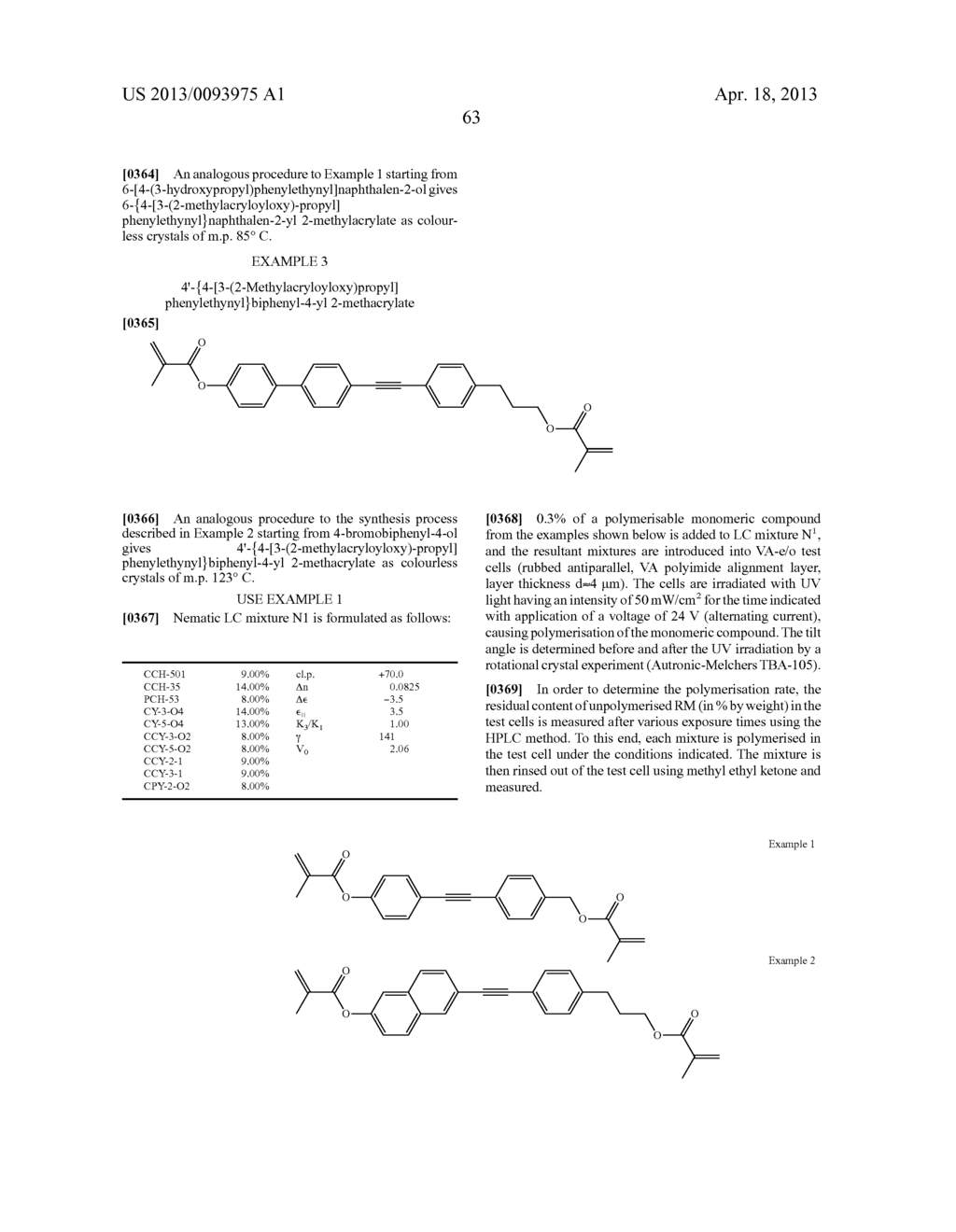 POLYMERIZABLE COMPOUNDS AND USE THEREOF IN LIQUID CRYSTAL DISPLAYS - diagram, schematic, and image 64