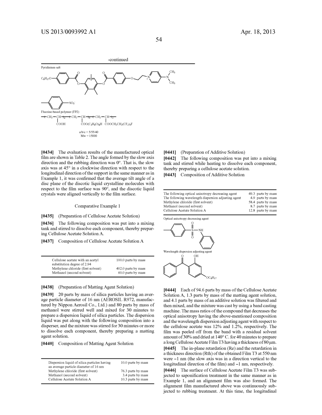 OPTICAL FILM, POLARIZING PLATE AND IMAGE DISPLAY DEVICE - diagram, schematic, and image 57