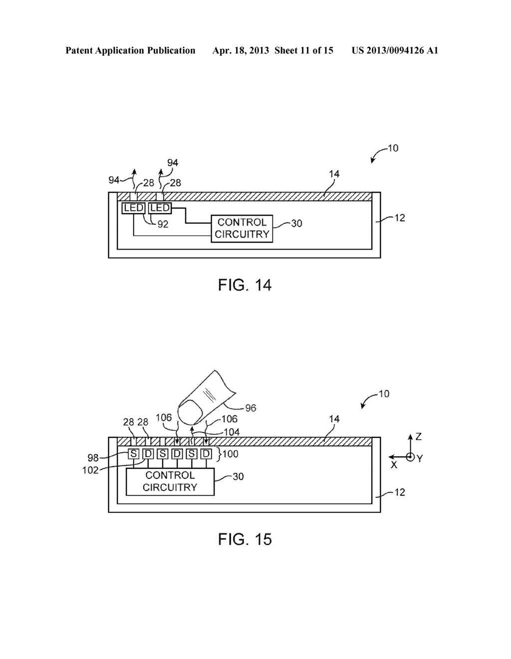 Electronic Devices Having Displays with Openings - diagram, schematic, and image 12