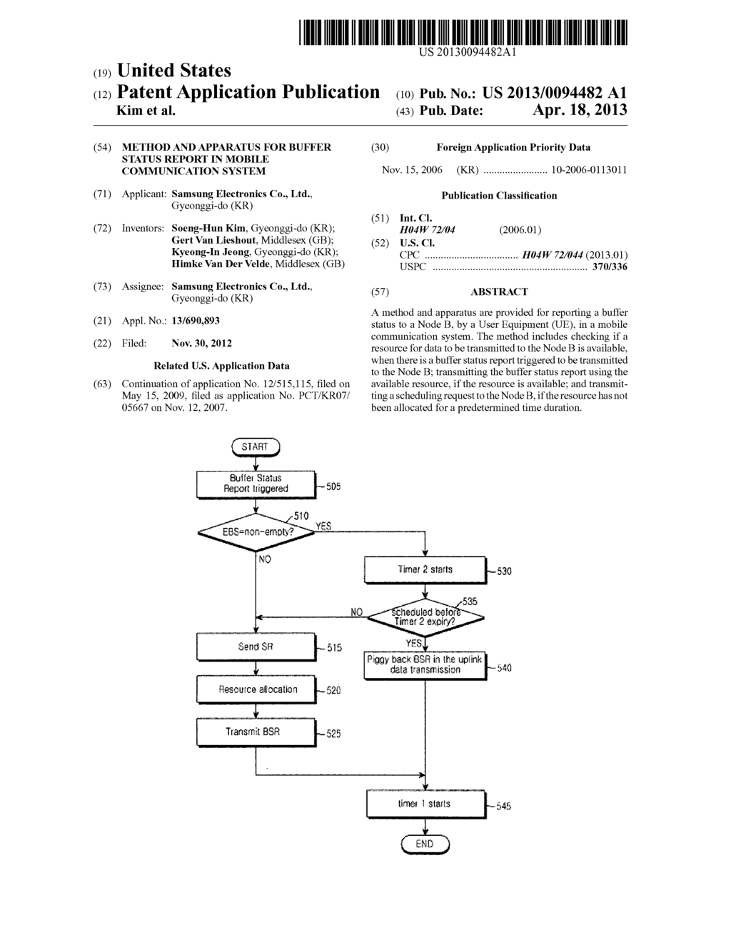 METHOD AND APPARATUS FOR BUFFER STATUS REPORT IN MOBILE COMMUNICATION     SYSTEM - diagram, schematic, and image 01