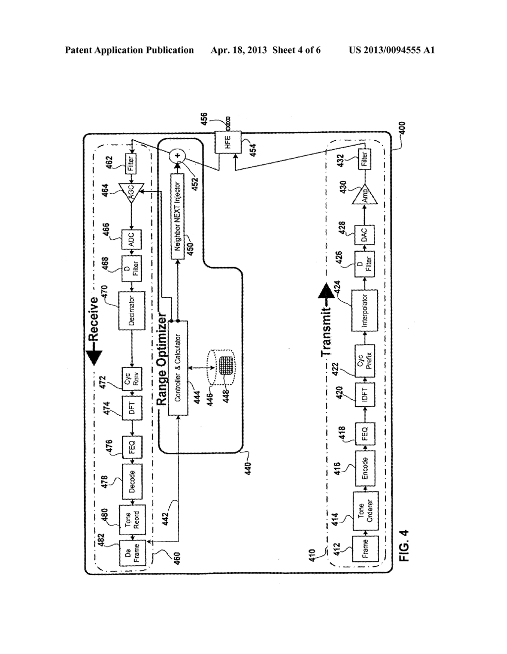 Method and Apparatus for Optimizing Dynamic Range in DMT Modems - diagram, schematic, and image 05