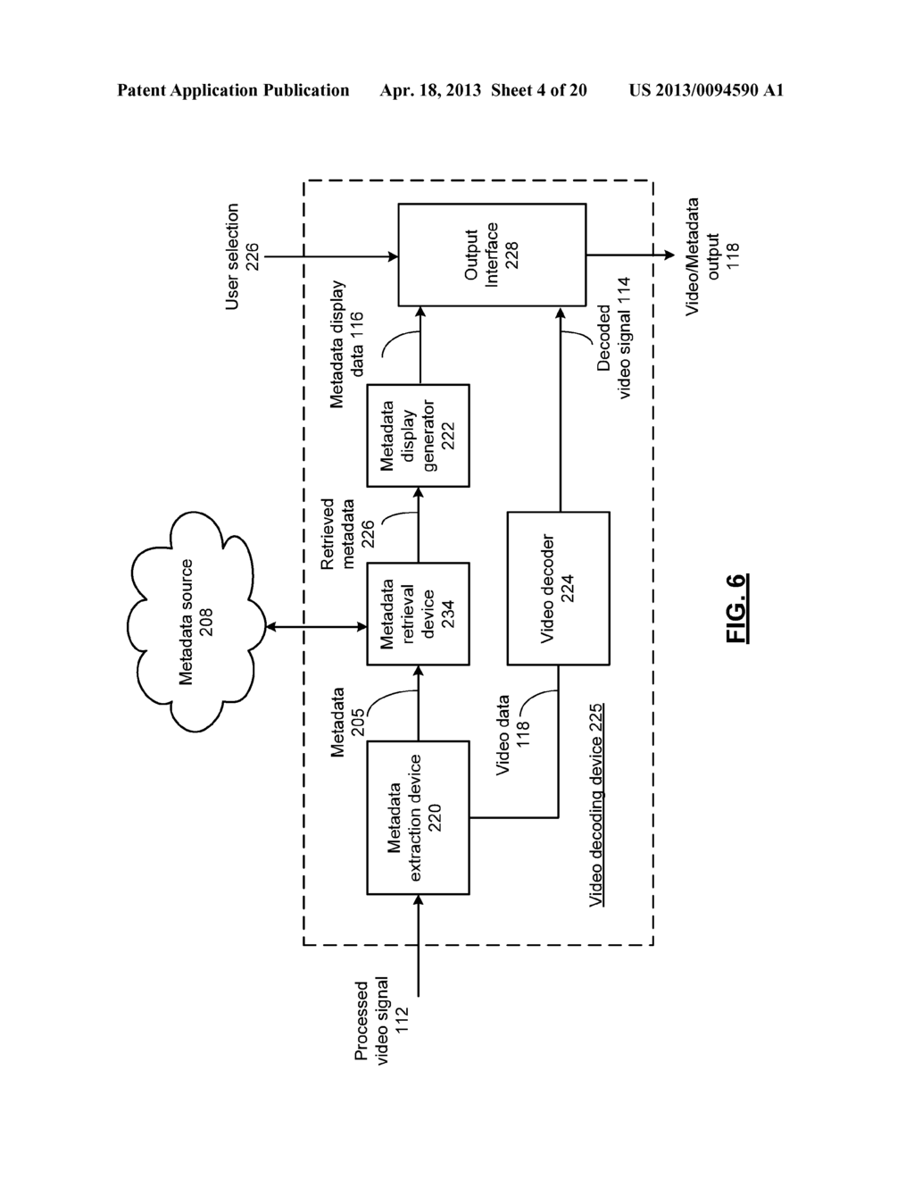 VIDEO DECODING DEVICE FOR EXTRACTING EMBEDDED METADATA AND METHODS FOR USE     THEREWITH - diagram, schematic, and image 05