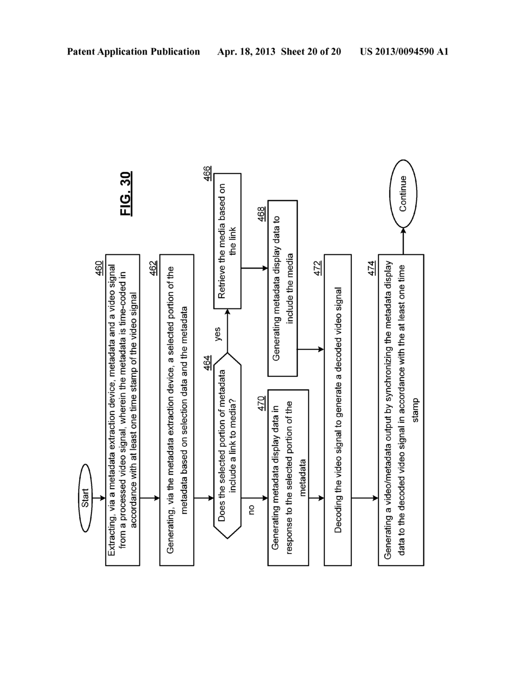 VIDEO DECODING DEVICE FOR EXTRACTING EMBEDDED METADATA AND METHODS FOR USE     THEREWITH - diagram, schematic, and image 21