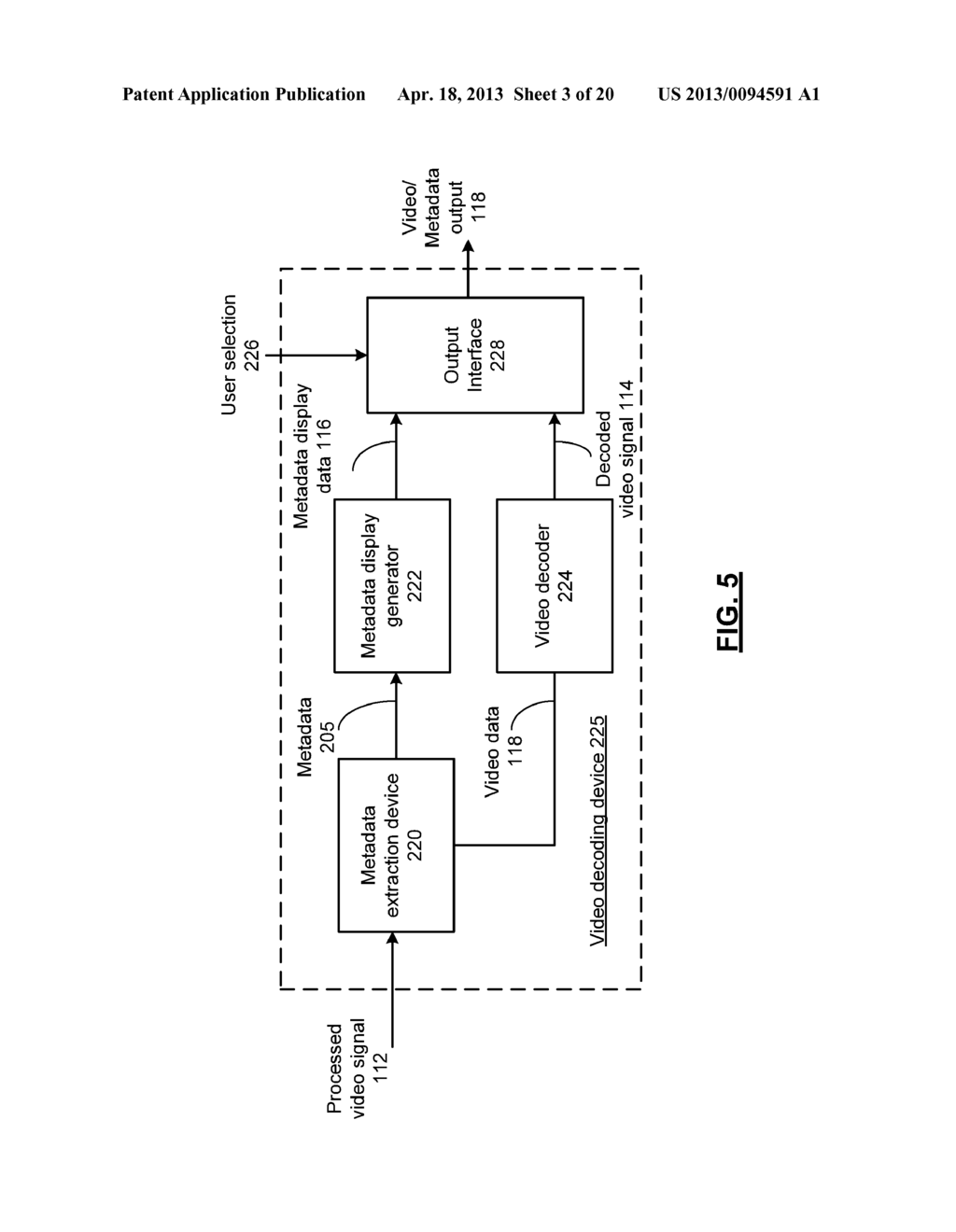 VIDEO DECODING DEVICE FOR SELECTING EMBEDDED METADATA AND METHODS FOR USE     THEREWITH - diagram, schematic, and image 04