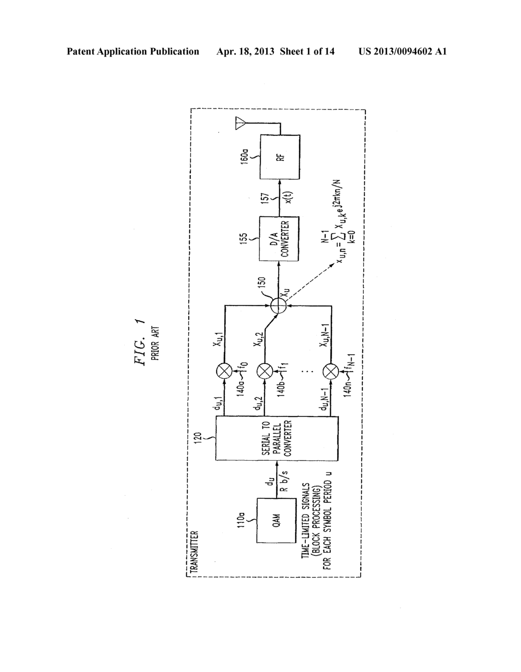 METHOD AND SYSTEM FOR REDUCTION OF PEAK-TO-AVERAGE POWER RATIO OF     TRANSMISSION SIGNALS COMPRISING OVERLAPPING WAVEFORMS - diagram, schematic, and image 02