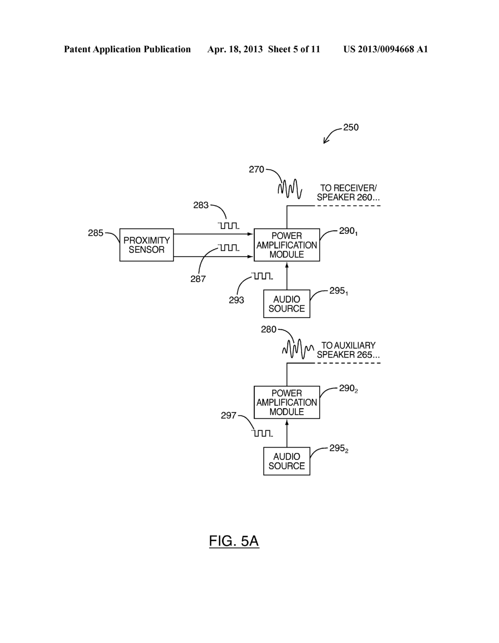 PROXIMITY SENSING FOR USER DETECTION AND AUTOMATIC VOLUME REGULATION WITH     SENSOR INTERRUPTION OVERRIDE - diagram, schematic, and image 06