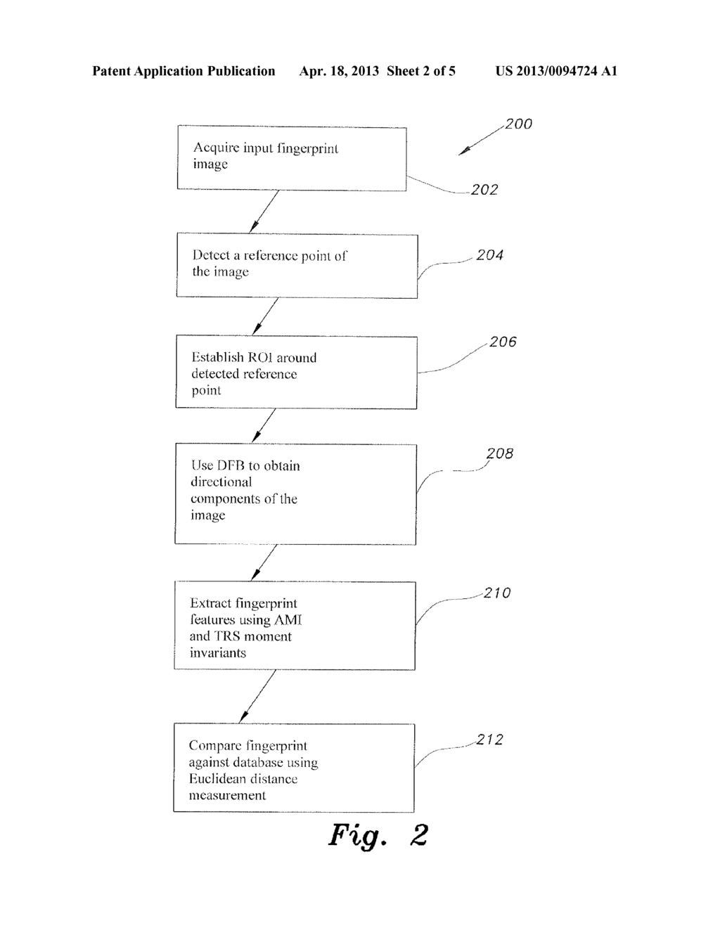 METHOD OF PERFORMING FINGERPRINT MATCHING - diagram, schematic, and image 03