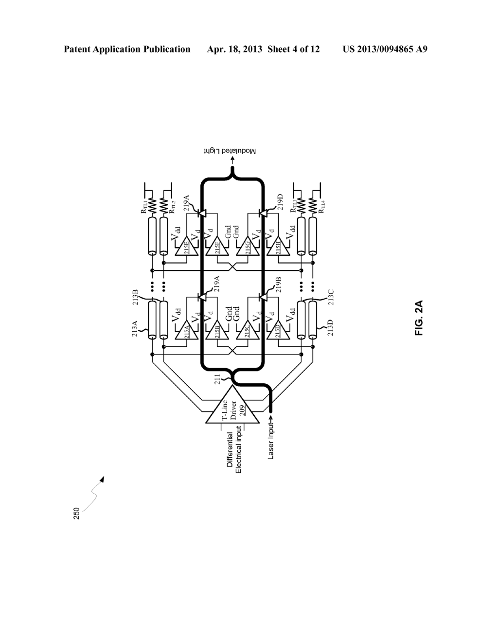 METHOD AND SYSTEM FOR OPTOELECTRONICS TRANSCEIVERS INTEGRATED ON A CMOS     CHIP - diagram, schematic, and image 05