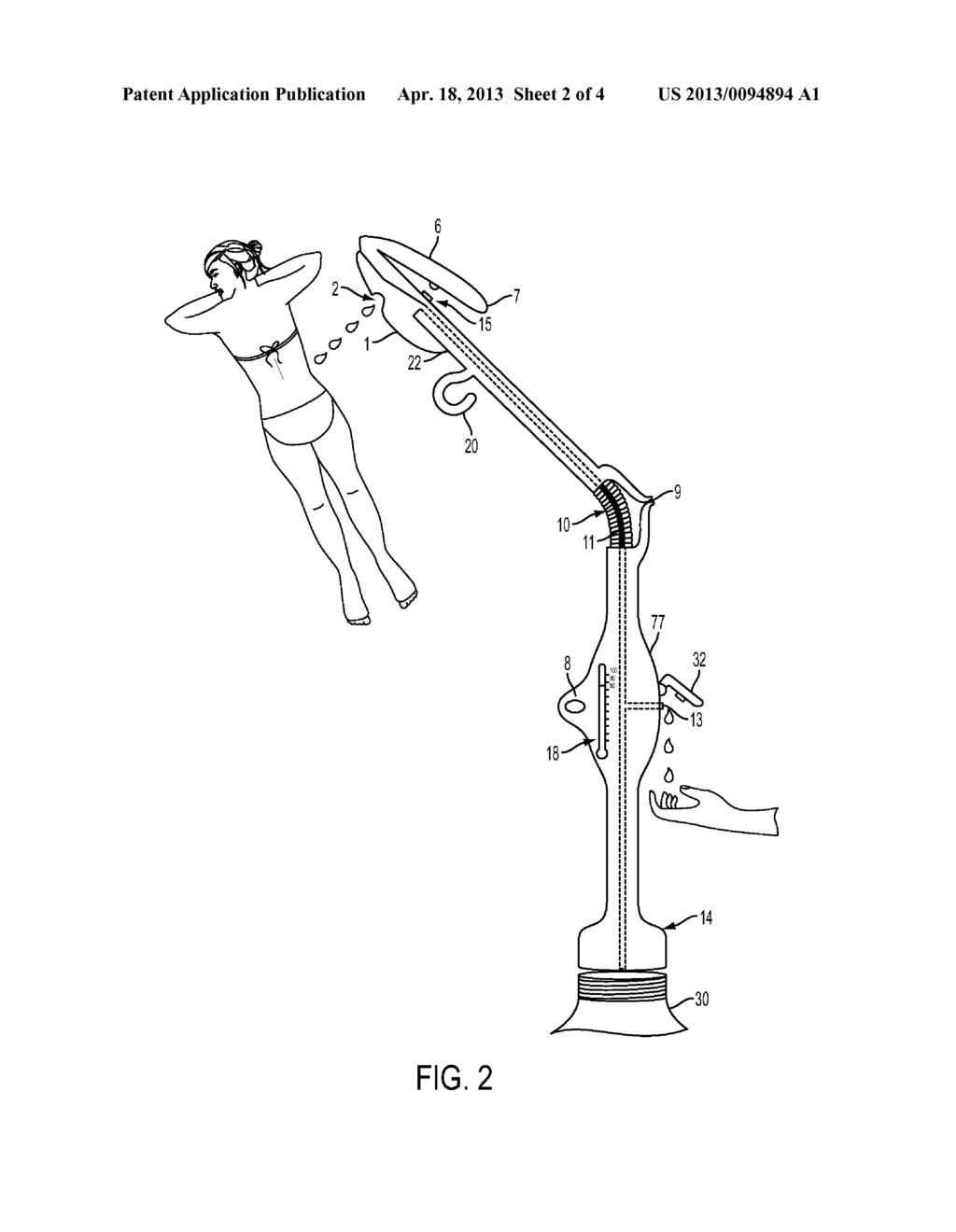 Suntan oil applicator - diagram, schematic, and image 03