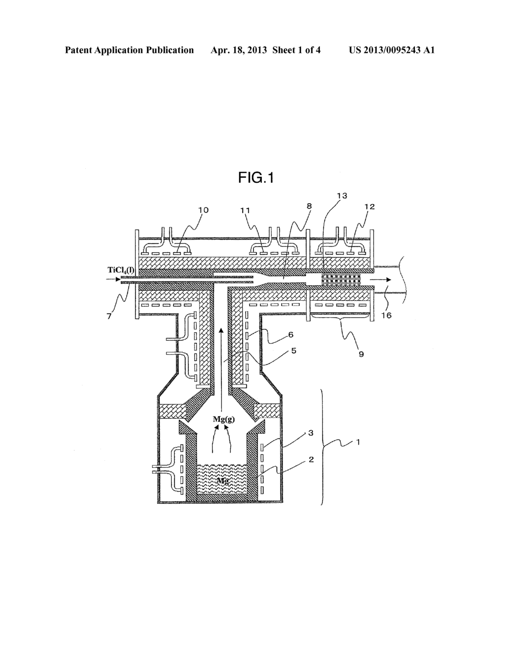 METAL TITANIUM PRODUCTION DEVICE AND METAL TITANIUM PRODUCTION METHOD - diagram, schematic, and image 02