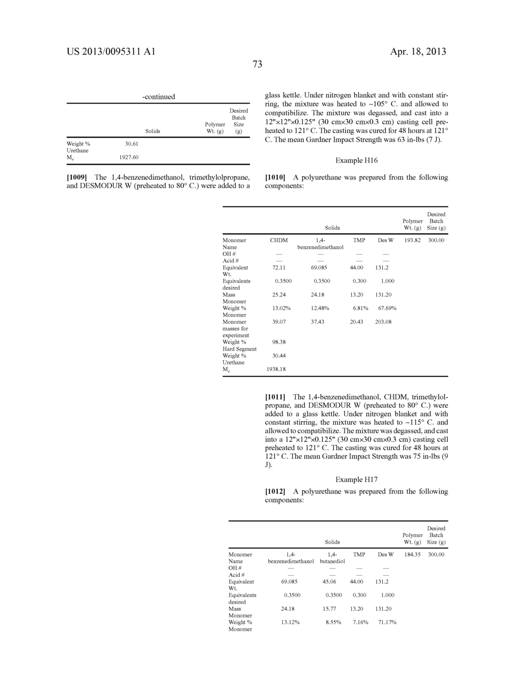 Polyurethanes, Articles and Coatings Prepared Therefrom and Methods of     Making the Same - diagram, schematic, and image 109