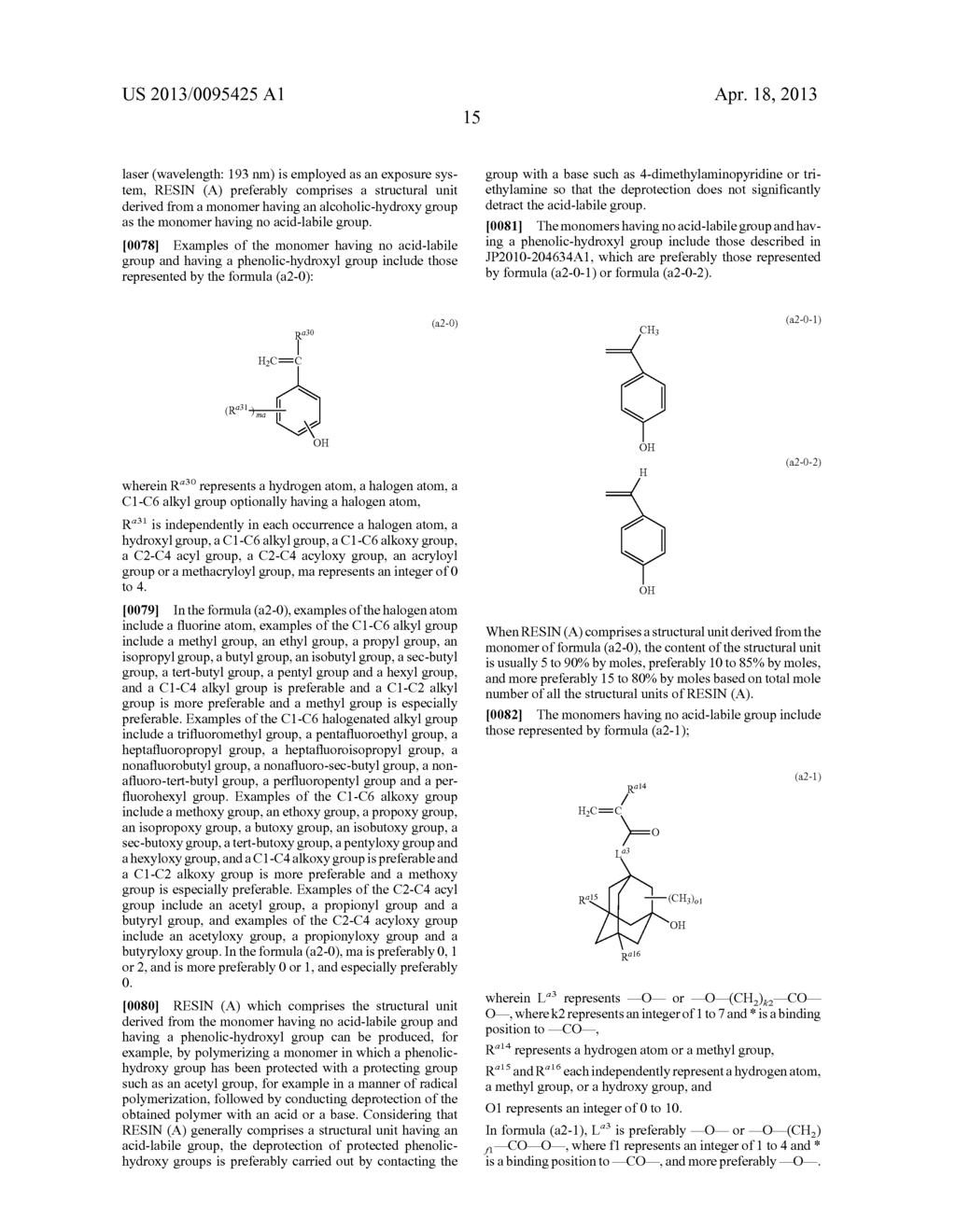 PHOTORESIST COMPOSITION - diagram, schematic, and image 16