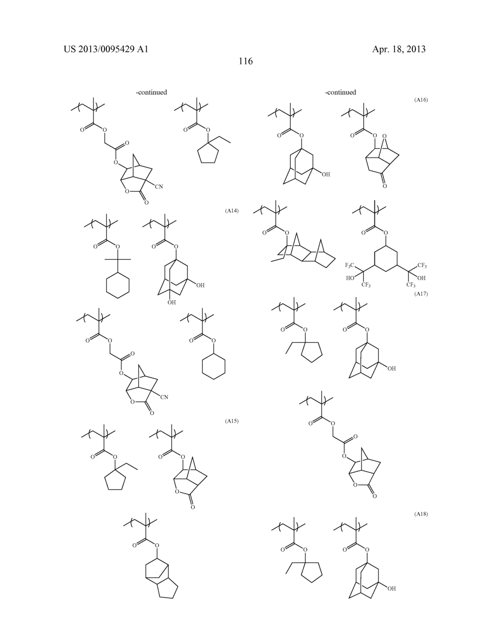 ACTINIC-RAY- OR RADIATION-SENSITIVE RESIN COMPOSITION AND METHOD OF     FORMING PATTERN USING THE SAME - diagram, schematic, and image 117