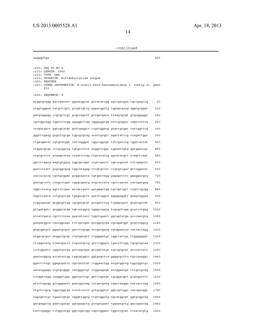 BIFIDOBACTERIAL GENE SEQUENCES AND THEIR USE - diagram, schematic, and image 106