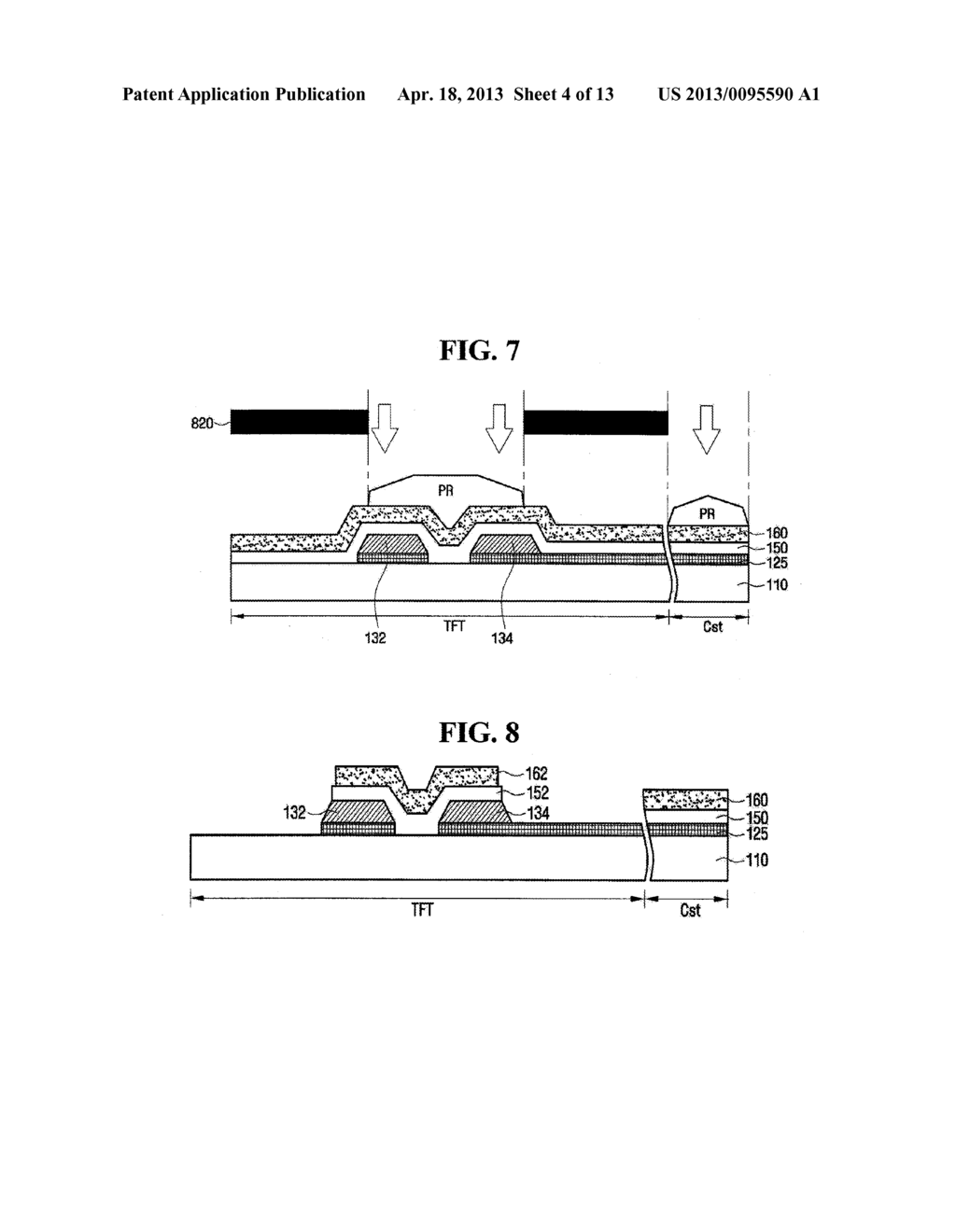 LIQUID CRYSTAL DISPLAY AND METHOD OF FABRICATING THE SAME TO HAVE TFT'S     WITH PIXEL ELECTRODES INTEGRALLY EXTENDING FROM ONE OF THE SOURCE/DRAIN     ELECTRODES - diagram, schematic, and image 05